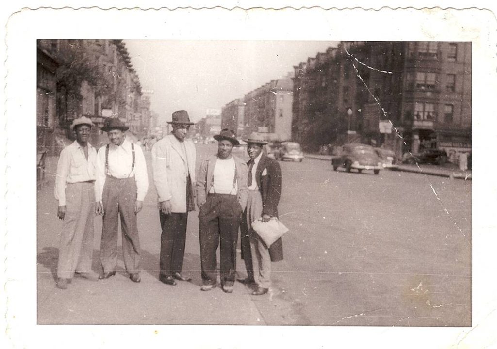 Joseph "Wally" Walcott at Massachusetts and Columbus Avenues, mid-1940s