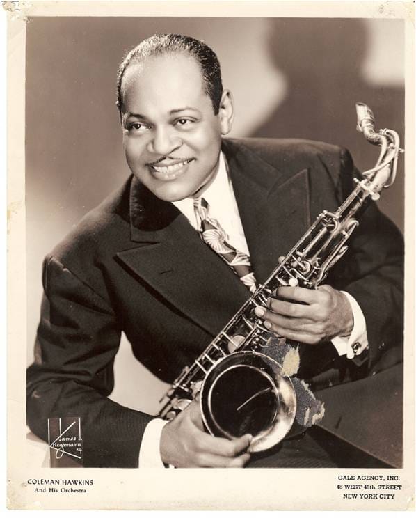 Coleman Hawkins - original press shot sent to Wally's Paradise