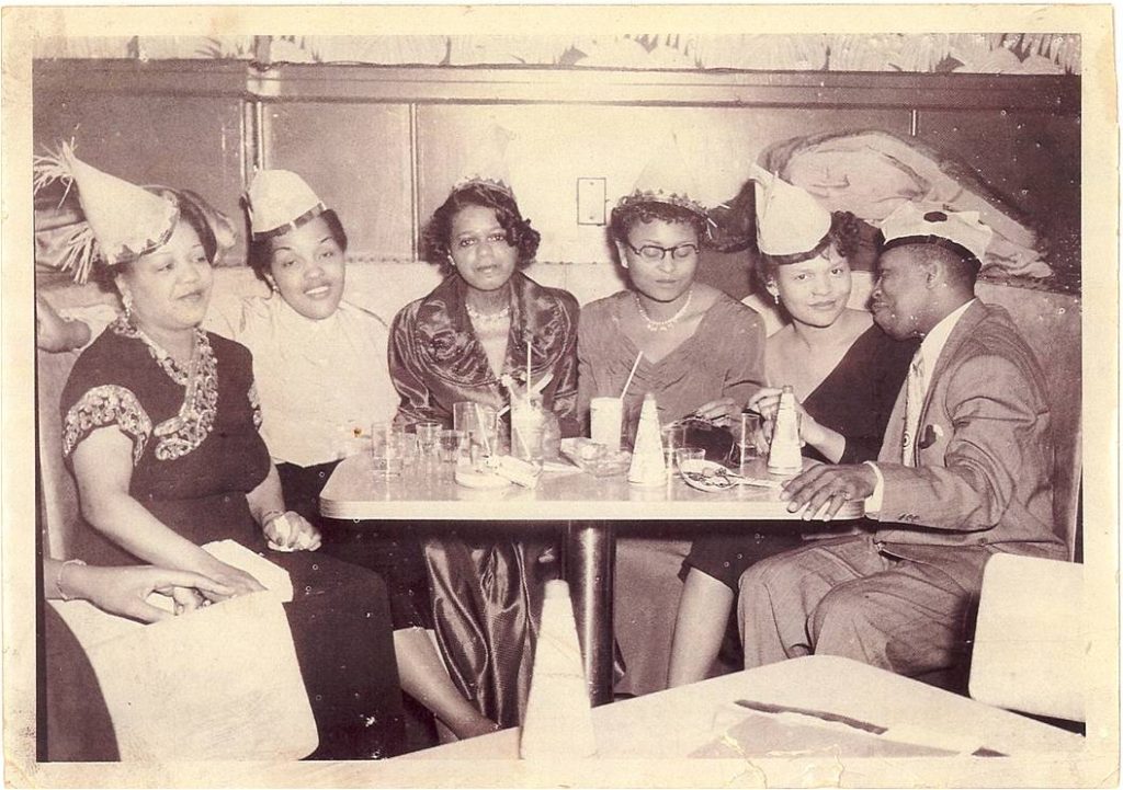 A birthday celebration at Wally's Paradise, late 1940s