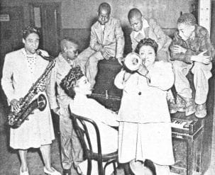 Ernestine "Tiny" Davis and her band performing at Wally's Paradise